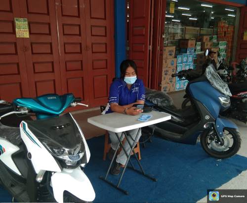 Pameran Yamaha di 999 Swalayan Jalan Hang Tuah ujung, Pekanbaru.